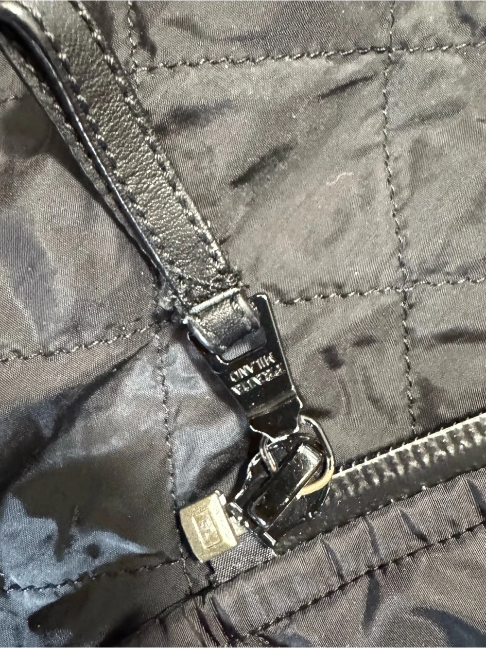 PRADA Men's Black Hooded Quilted Nylon Vest Full Zip Pockets